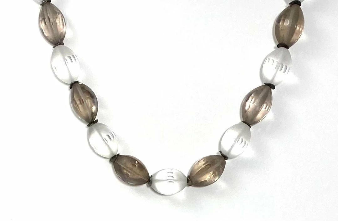 Gigi Kaufman Jewelry Olive Shaped Smokey & Crystal Quartz Necklace Gifts By Recipient Gigi Kaufman Jewelry Olive Shaped Smokey & Crystal Quartz Necklace Gifts By Recipient