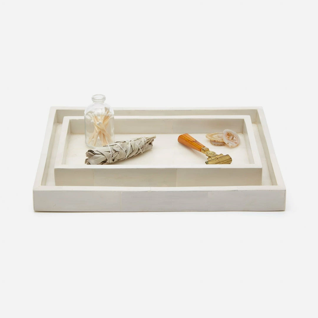 Pigeon & Poodle Tray Faux Horn (White) Host/Hostess Pigeon & Poodle Tray Faux Horn (White) Host/Hostess