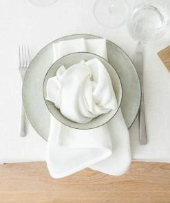 Linen Me Off White Linen Napkin 3 Linen Me Off White Linen Napkin
