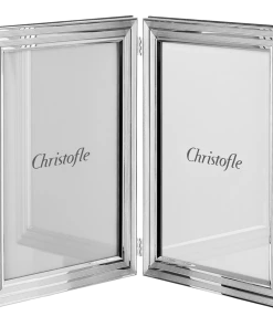 Gifts By Occasion CHRISTOFLE FILETS SILVER-PLATED DOUBLE HINGED PICTURE FRAME