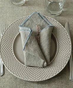 Linen Me Gifts By Occasion Natural Stone Blue Linen Napkin