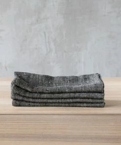 Linen Me Black Linen Napkin