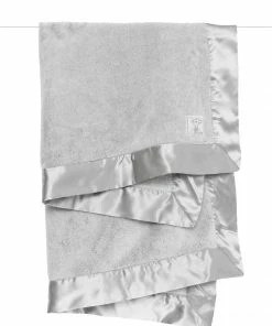 Lil Giraffe Silver Powder Plush Baby Blanket (Available In Two Colors) Gifts By Occasion