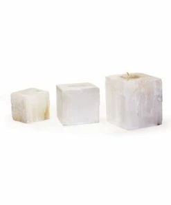 Go Home Ltd Gifts By Occasion Square Rock Crystal Votive / Available In 3 Sizes