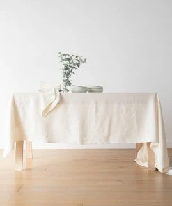 Linen Me Dining Tablecloth Cream Linen Lara