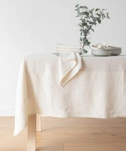 Linen Me Dining Tablecloth Cream Linen Lara