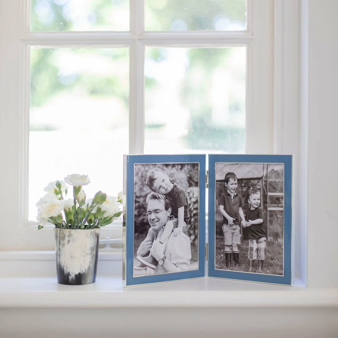 Addison Ross Frame Enamel Denim Blue And Silver Double Gifts By Occasion Addison Ross Frame Enamel Denim Blue And Silver Double Gifts By Occasion