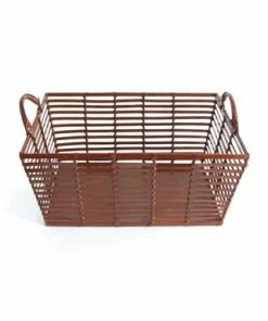 Go Home Ltd Woven Leather Basket