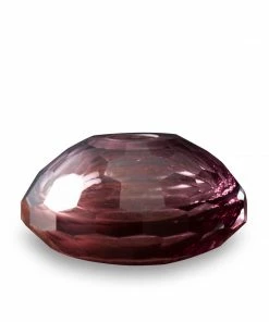 Beatriz Ball Vase Glass Faceted Short Bud (Amethyst)