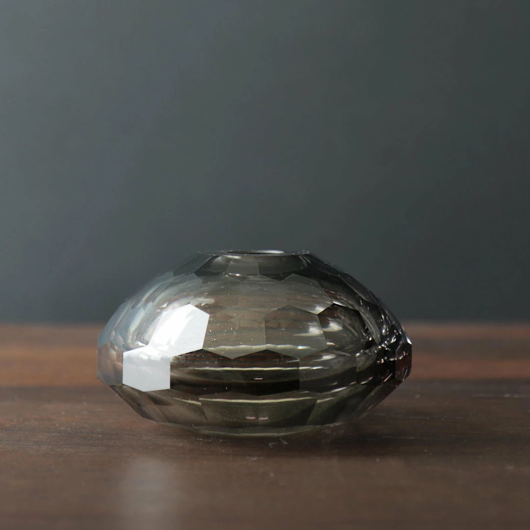 Beatriz Ball Gifts By Occasion Vase Glass Faceted Smoke Bud Beatriz Ball Gifts By Occasion Vase Glass Faceted Smoke Bud