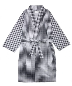 The Cat's Pajamas Gingham Luxe Pima Kimono Robe Gifts By Recipient