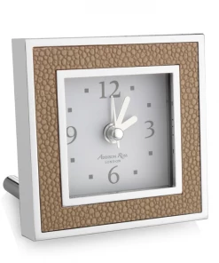 Addison Ross Alarm Clock Sand Shagreen (Square) Gifts By Occasion