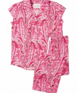 The Cat's Pajamas Pretty In Paisley Luxe Pima Capri Pajama