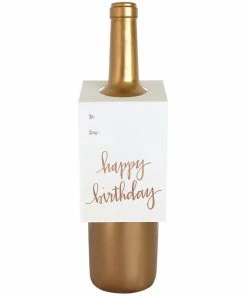 Chez Gagne HAPPY BIRTHDAY SCRIPT WINE & SPIRIT TAG