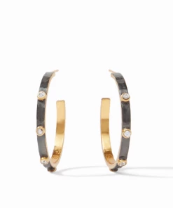 Gifts By Recipient Julie Vos Crescent Stone Hoop (Mixed Metal)