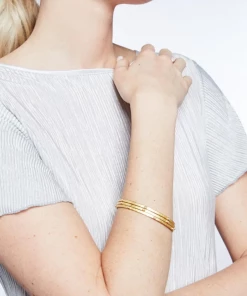 Julie Vos Crescent Stone Bangle Gold Gifts By Recipient