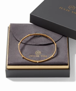 Julie Vos Crescent Stone Bangle Gold Gifts By Recipient