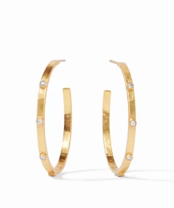 Julie Vos Crescent Stone Hoop (Available In 4 Variants) 3 Julie Vos Crescent Stone Hoop (Available In 4 Variants)