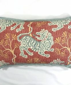 Signature Pillows Decorative Anthem Lion Dance Rouge Pillow
