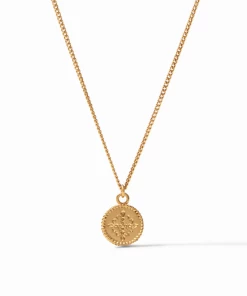 Julie Vos Fleur-de-Lis Solitaire Necklace