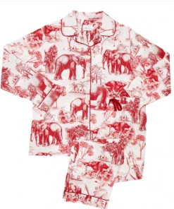 The Cat's Pajamas Gifts By Recipient Safari Toile Luxe Pima Cotton Pajama