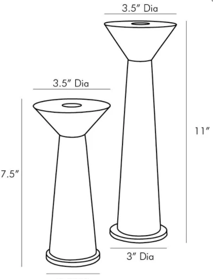 Arteriors Gifts By Occasion CANDLEHOLDERS TENBROOKE WHITE (SET OF 2) Arteriors Gifts By Occasion CANDLEHOLDERS TENBROOKE WHITE (SET OF 2)