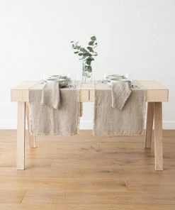 Linen Me Napkin Natural Linen Terra Fringe Dining