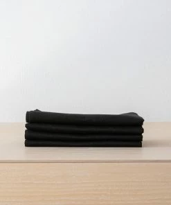 Linen Me Napkin Black Linen Lucia