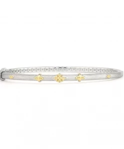 Jude Frances Mixed Metal Beaded Trio Bangle Wedding