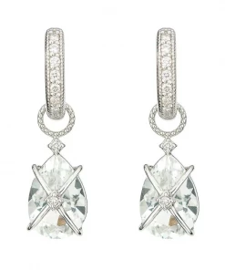 Jude Frances Tiny Criss Cross Wrapped Pear Stone Earring Charms Gifts By Occasion