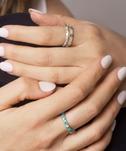 Jude Frances Mixed Metal Diamond Pave Nail Head Band Gifts By Occasion