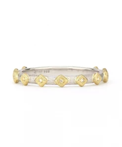 Jude Frances Mixed Metal Thin Diamond Kite Stacker Ring