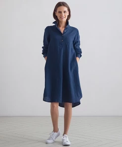 Linen Me Dress Linen Indigo Camilla