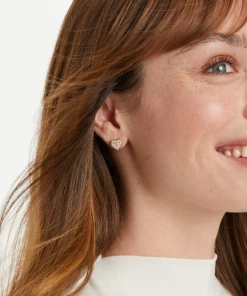 Julie Vos Heart Pavé Stud