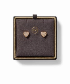 Julie Vos Heart Pavé Stud 2 Julie Vos Heart Pavé Stud