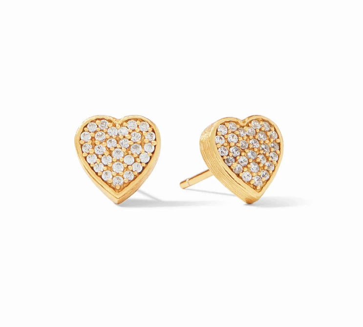 Julie Vos Heart Pavé Stud Julie Vos Heart Pavé Stud