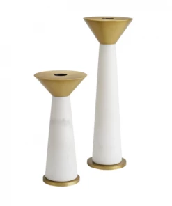 Arteriors Gifts By Occasion CANDLEHOLDERS TENBROOKE WHITE (SET OF 2)