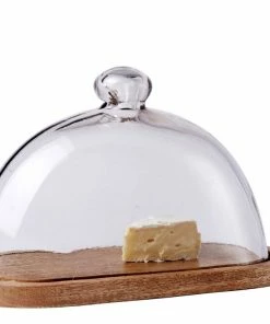 BIDKhome Gifts By Occasion FOOD DOME MANGO WOOD & GLASS OVAL 3 BIDKhome Gifts By Occasion FOOD DOME MANGO WOOD & GLASS OVAL