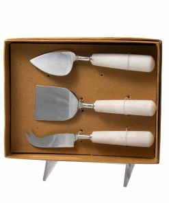 BIDKhome CHEESE KNIVES MARBLE (SET OF 3)