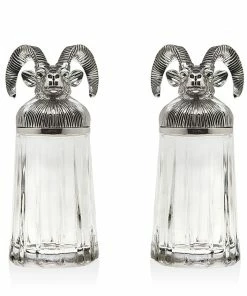 Godinger Gifts By Occasion RAMS HEAD SALT & PEPPER SHAKERS