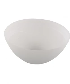 BIDKhome SERVE BOWL SWIRL LARGE GLASS MATTE FINISH - ALABASTER WHITE