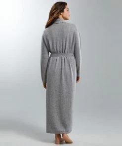 Gifts By Recipient Cashmere Grey Long Wrap Robe By Arlotta