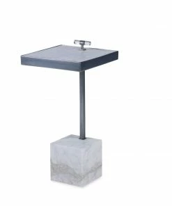 Century Furniture Gifts By Occasion ACCENT TABLE STEEL GREY WITH MARBLE BASE