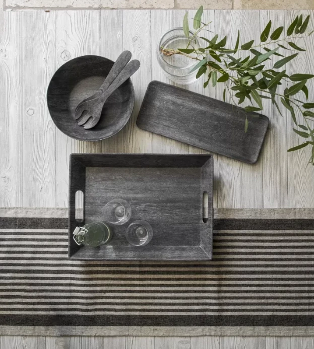 Tarhong Blackened Wood Handled Tray Tarhong Blackened Wood Handled Tray