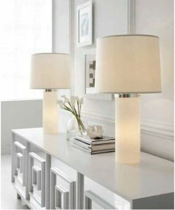 Visual Comfort Table Lamp Barbara Barry Decorative Moon Glow White Glass Lighting