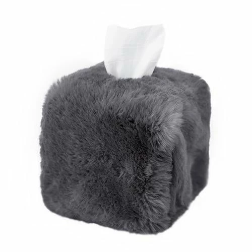 Evelyn Prelonge Smokey Grey FAUX FUR Square Tissue Cover Gifts By Occasion Evelyn Prelonge Smokey Grey FAUX FUR Square Tissue Cover Gifts By Occasion