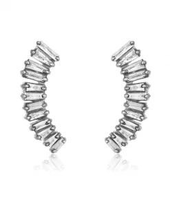 Mabel Chong Gifts By Recipient Baguette Half Circle Studs