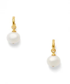 Catherine Canino Jewelry Bamboo Tiny Hoops (White) By Catherine Canino