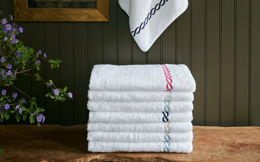 Classic Chain Towels Collection By Matouk Host/Hostess Classic Chain Towels Collection By Matouk Host/Hostess
