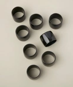 Be Home NAPKIN RING BLACK HORN